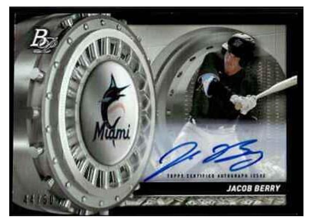 2023 Bowman Platinum Treasures in the Vault Autographs Jacob Berry #TV-8 card