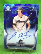 2023 Bowman Sapphire Edition Autographs Jacob Berry #BSPA-JB card