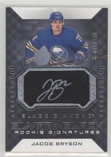 2021-22 Upper Deck Black Diamond Silver on Black Rookie Signatures Jacob Bryson #SB-JB card