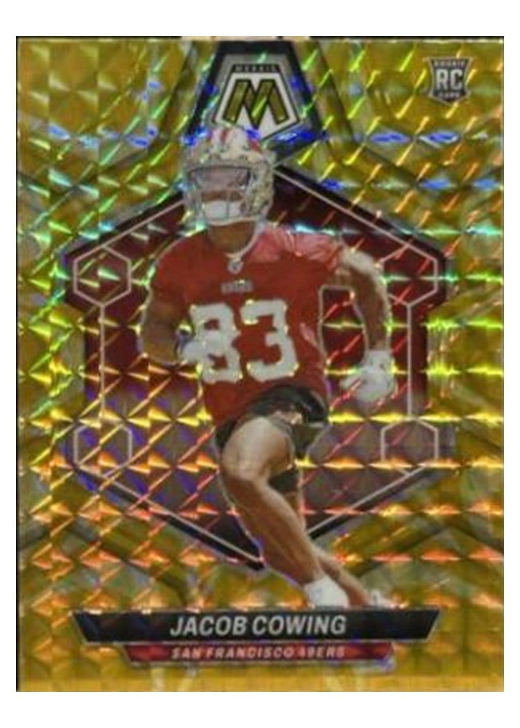 2024 Panini Mosaic Base Set Jacob Cowing Yellow Reactive #390 card