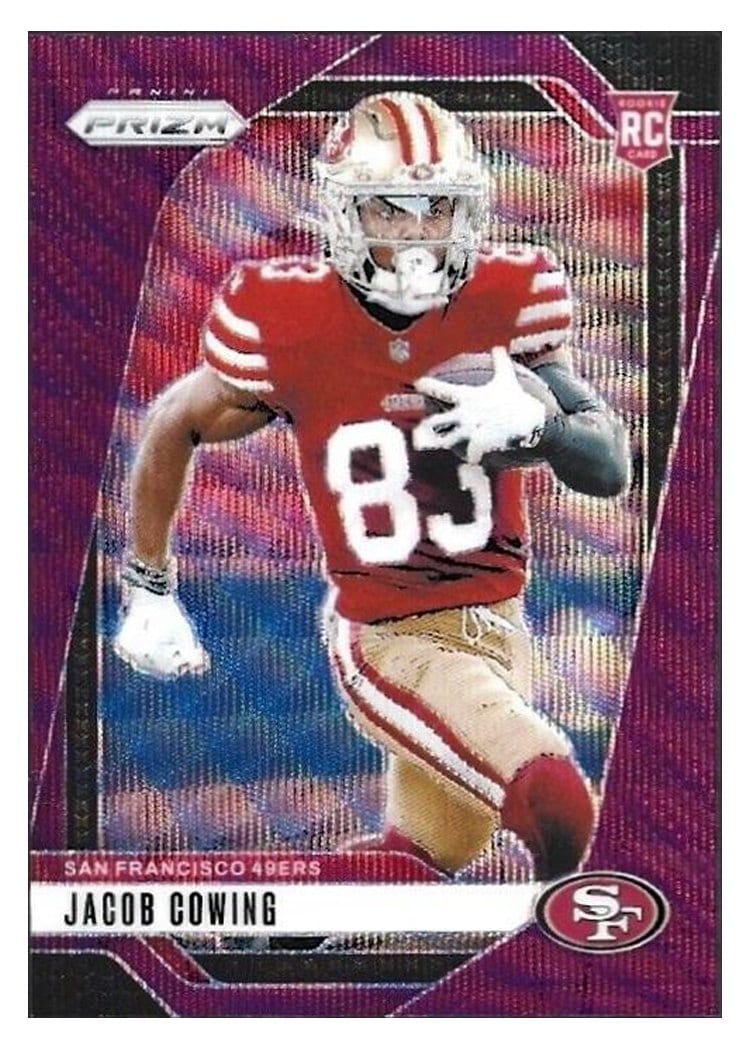 2024 Panini Prizm Base Set Jacob Cowing Purple Wave #335 card
