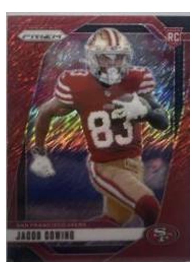 2024 Panini Prizm Base Set Jacob Cowing Red Shimmer #335 card