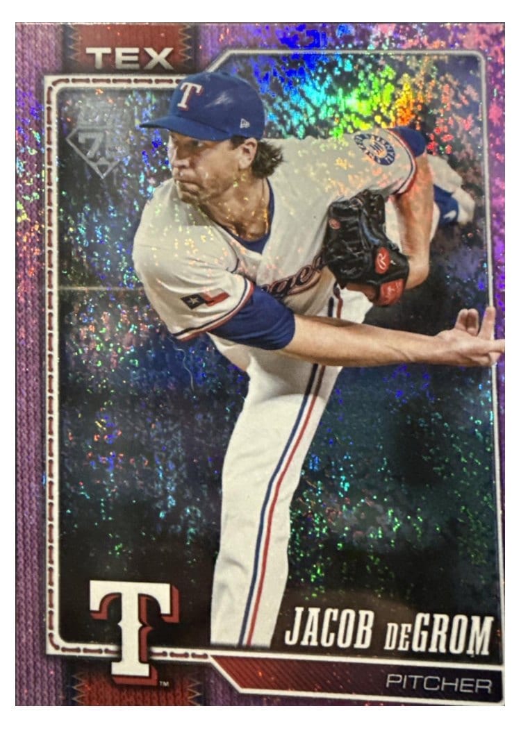 2026 Topps Base Set Jacob deGrom Pink Holo #99 card