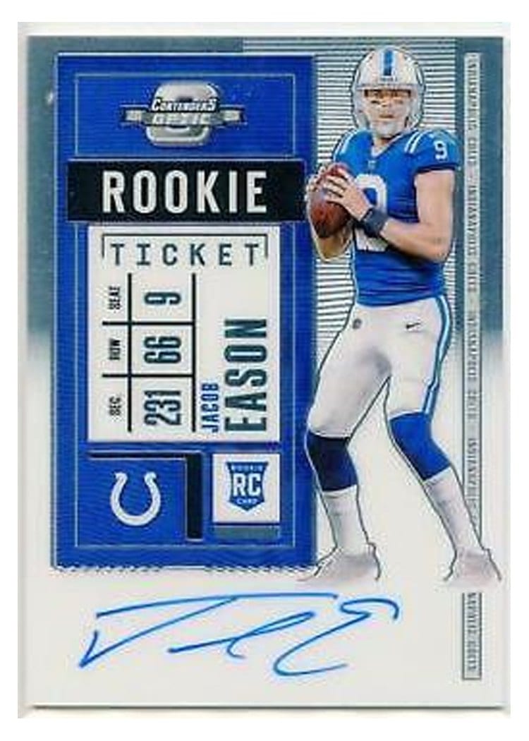 2020 Panini Contenders Optic Base Set Jacob Eason #136 card