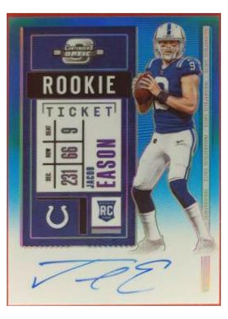 2020 Panini Contenders Optic Base Set Jacob Eason #136 card