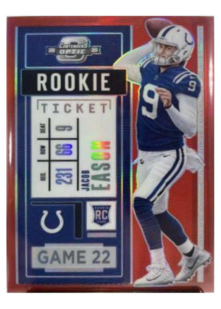2020 Panini Contenders Optic Base Set Jacob Eason Red #75 card