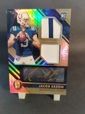 2020 Panini Gold Standard Rookie Jersey Autographs Double Jacob Eason #247 card