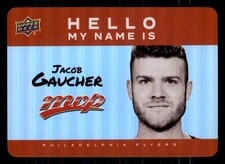 2025-26 Upper Deck MVP Hello My Name Is Stickers Jacob Gaucher #HNI-16 card