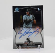 2023 Bowman Draft Chrome Prospect Autographs Jacob Gonzalez #CDA-JGO card