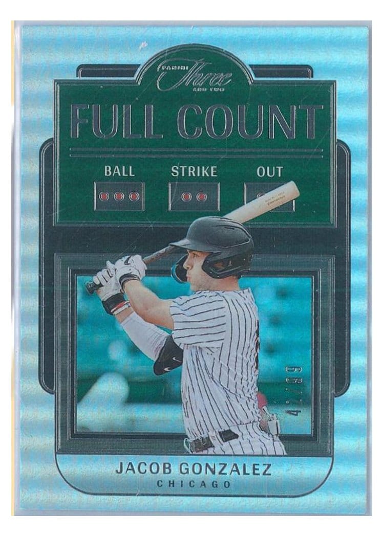 2024 Panini Three and Two Full Count Jacob Gonzalez #6 card