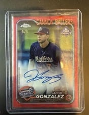 2024 Topps Pro Debut Chrome Autographs Jacob Gonzalez #PDC-19 card