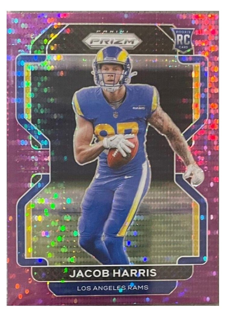 2021 Panini Prizm Base Set Jacob Harris Purple Pulsar Prizm #368 card