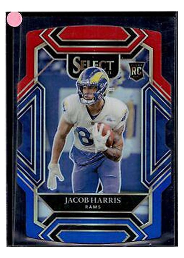 2021 Panini Select Base Set Jacob Harris Red and Blue Die Cut #280 card