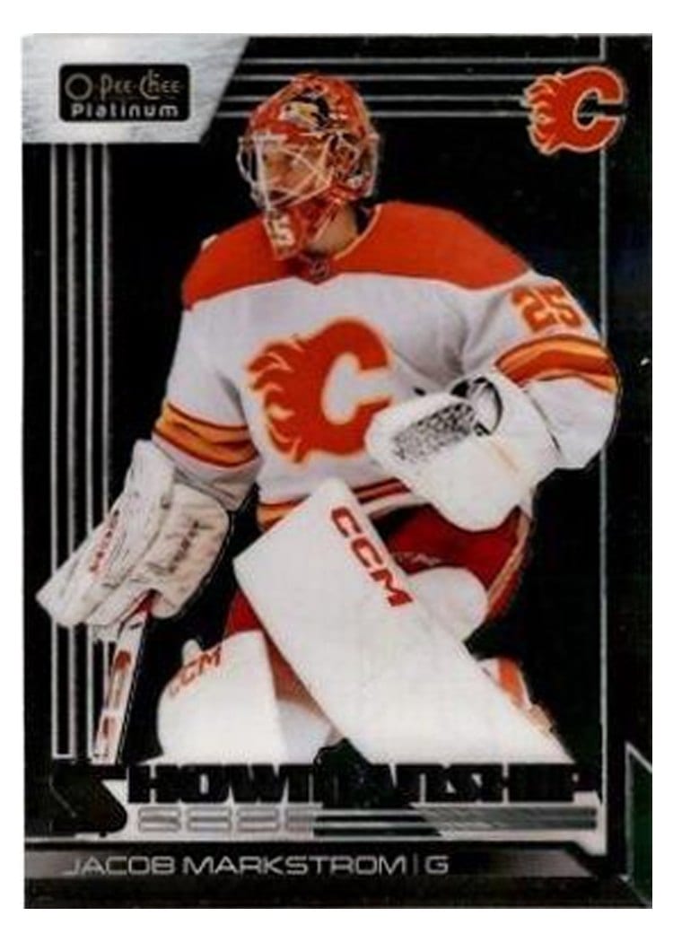 2024-25 O-Pee-Chee Platinum 2023-24 O-Pee-Chee Platinum Update I: Showmanship Rainbow Autos Jacob Markstrom #S-25 card