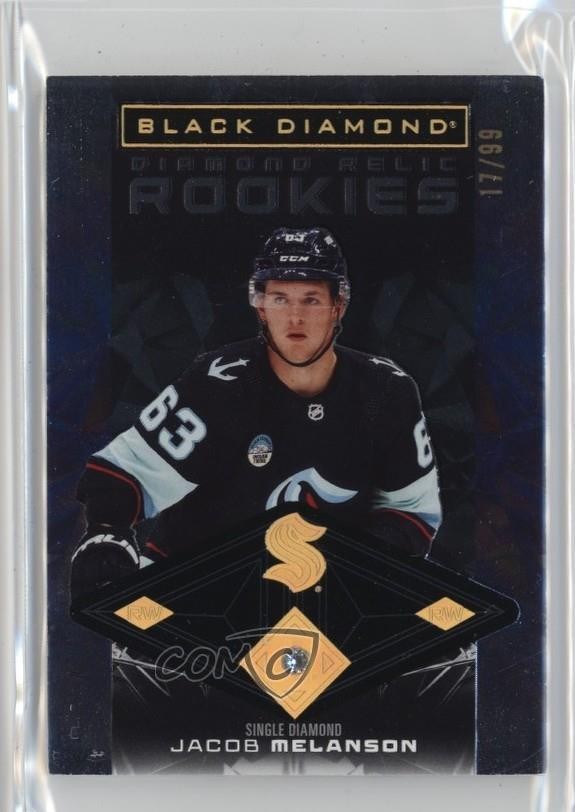2025-26 Upper Deck Black Diamond Base Diamond Relic Rookies Jacob Melanson #BDR-JM card