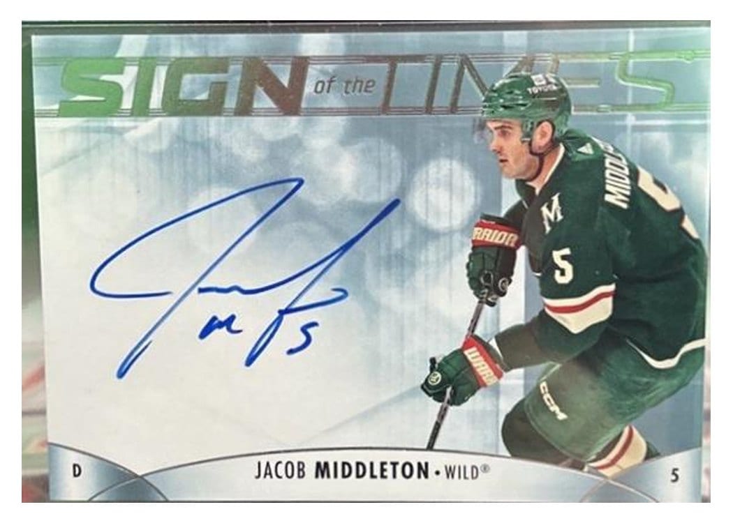 2023-24 SP Authentic Sign of the Times Auto Jacob Middleton #SOTT-MI card