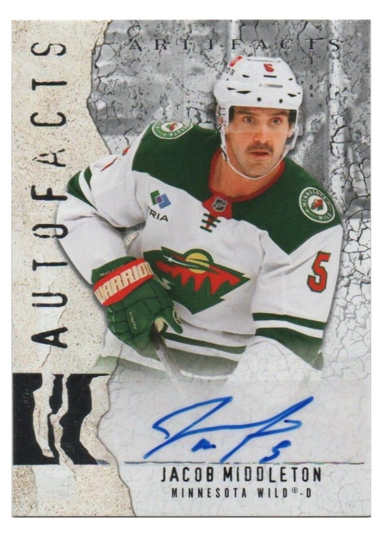2025-26 Upper Deck Artifacts Autofacts Jacob Middleton #AF-MI card