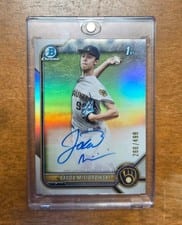 2022 Bowman Draft Chrome Autographs Jacob Misiorowski #CDA-JMI card