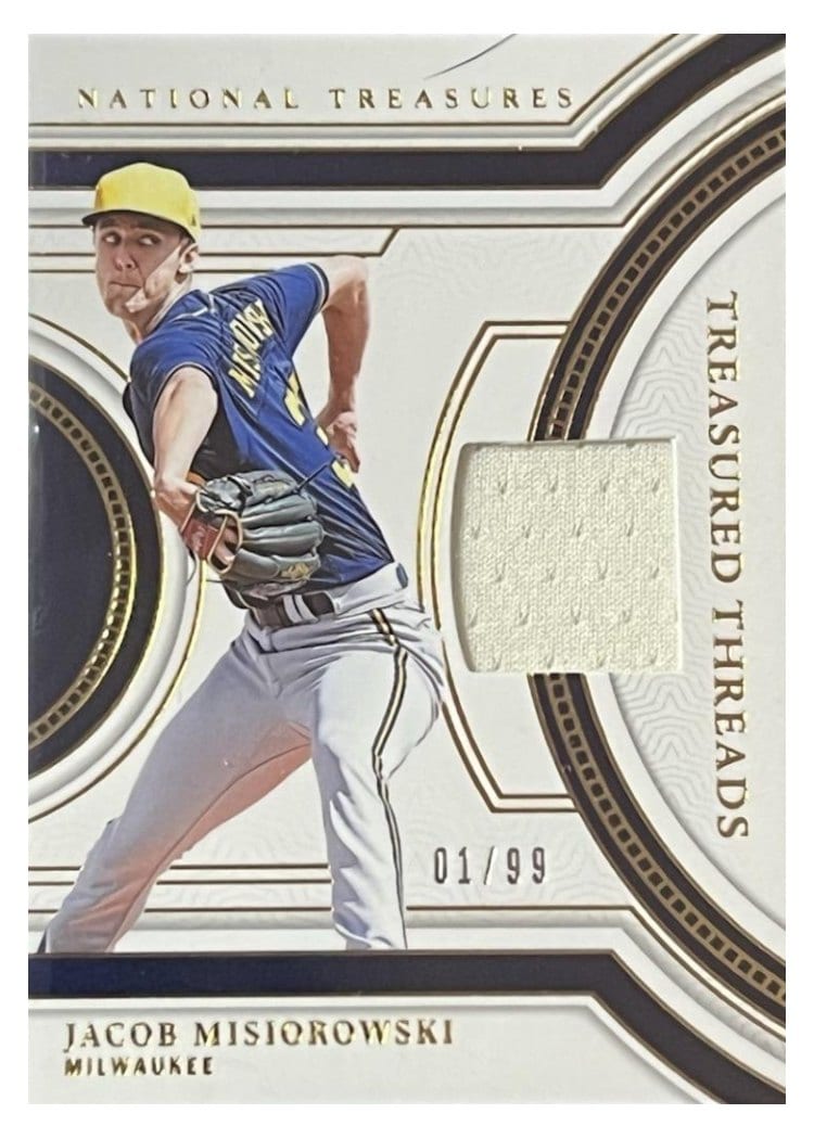 2024 Panini National Treasures Treasured Threads Jacob Misiorowski #6 card
