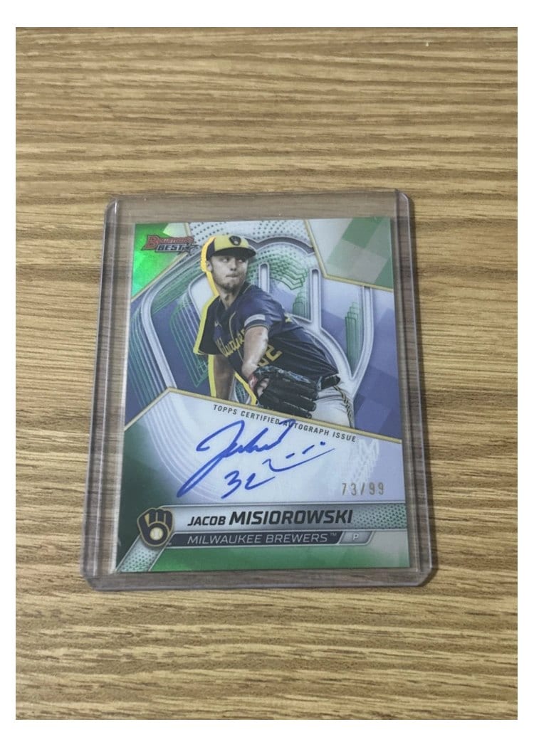 2025 Bowman's Best Best of 2025 Autographs Jacob Misiorowski #B25-JMI card