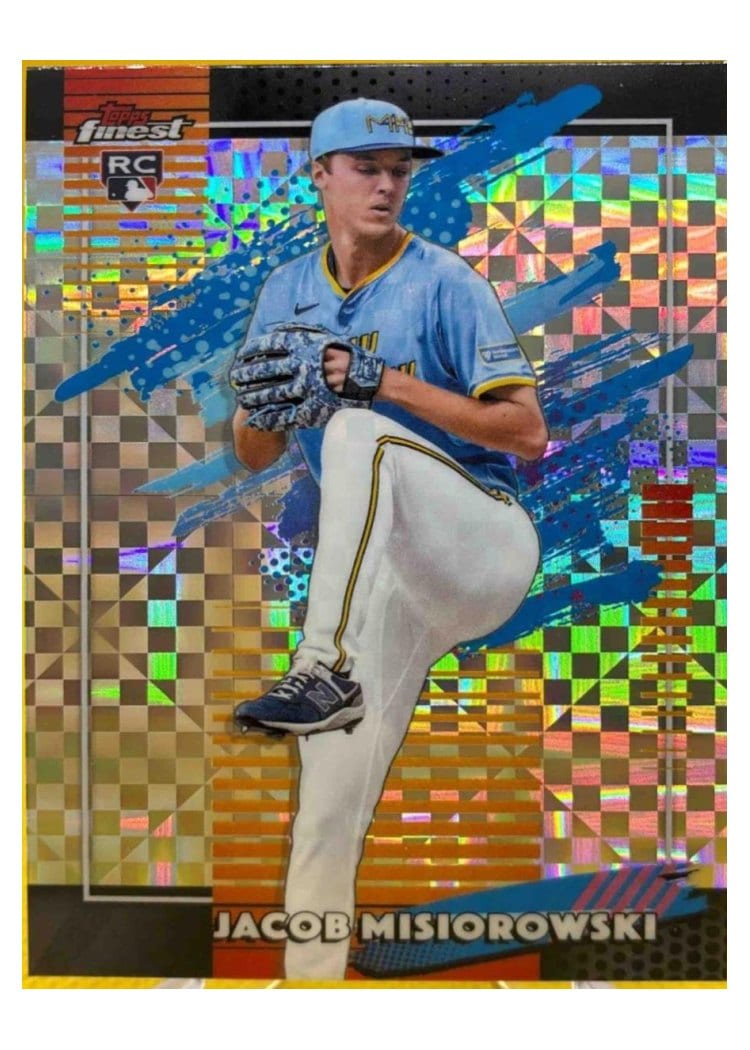 2026 Topps Finest Jacob Misiorowski X-Fractor #196 card