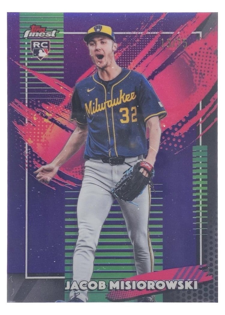 2026 Topps Finest Jacob Misiorowski Purple Refractor #218 card