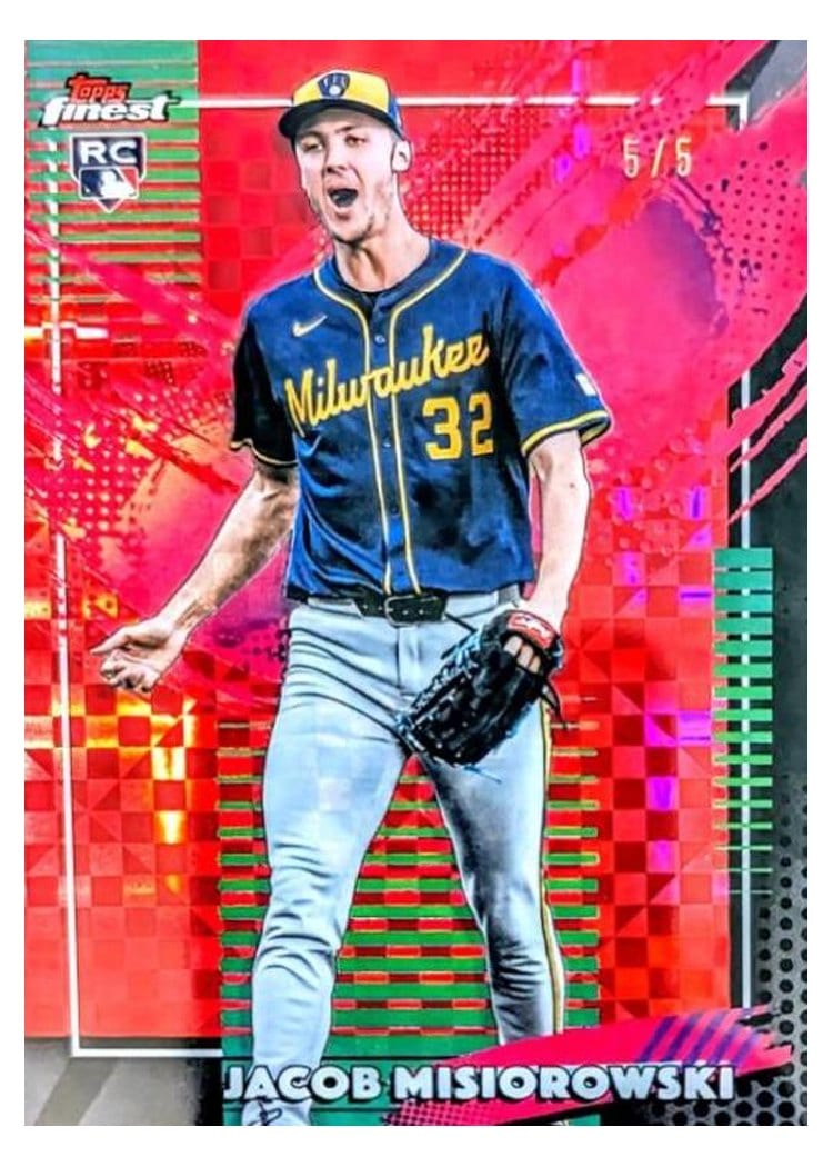 2026 Topps Finest Jacob Misiorowski Red X-Fractor #218 card