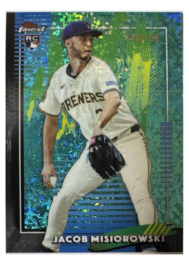 2026 Topps Finest Jacob Misiorowski Aqua Mini Diamond Refractor #82 card