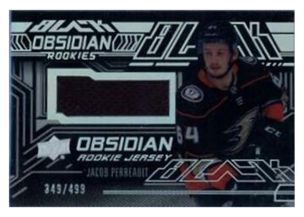 2022-23 SPx UD Black Obsidian Rookies Jersey Jacob Perreault #ORJ-JP card