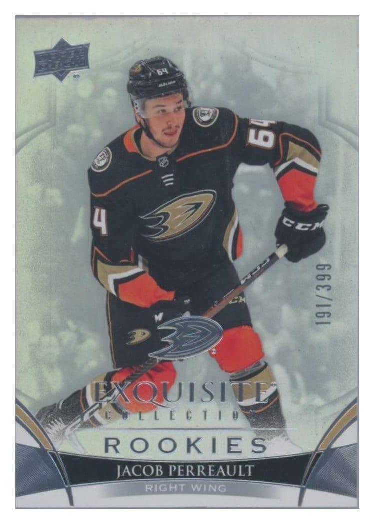 2022-23 Upper Deck Black Diamond Exquisite Collection Rookies Jacob Perreault #R-JP card