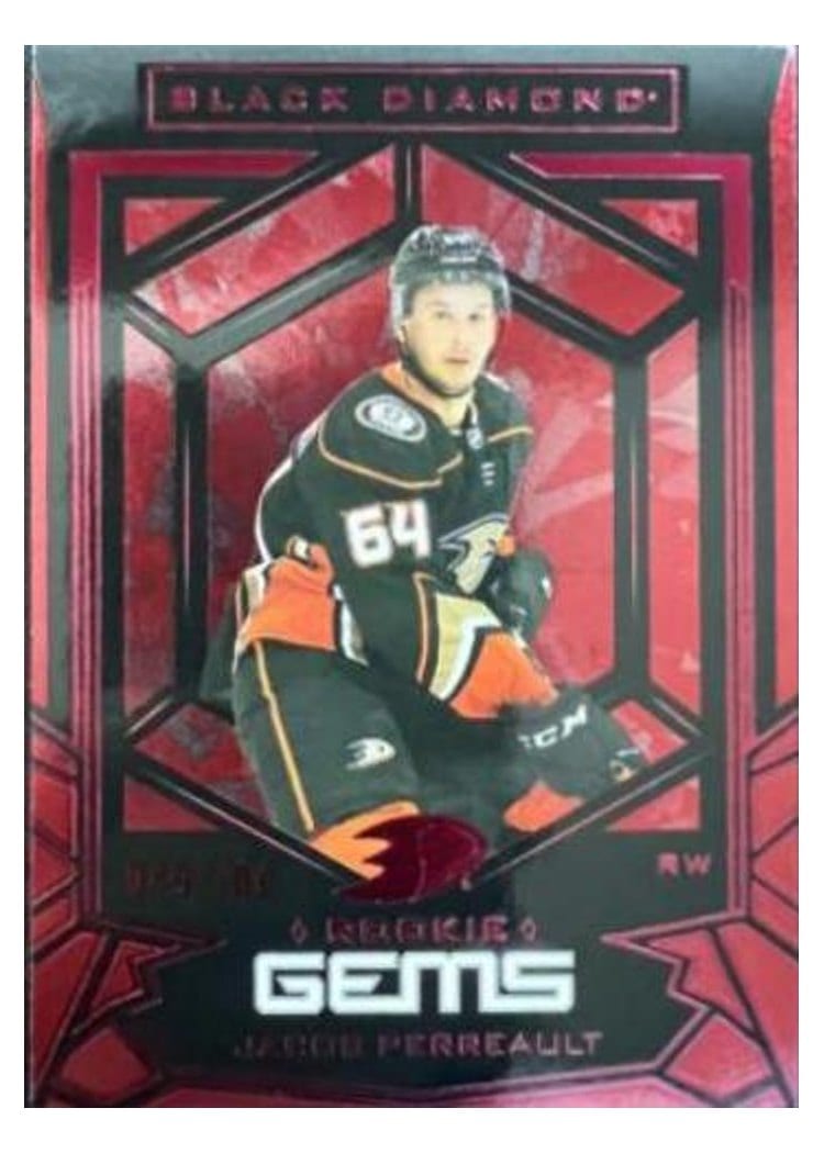 2022-23 Upper Deck Black Diamond Rookie Gems Jacob Perreault #RG-JP card