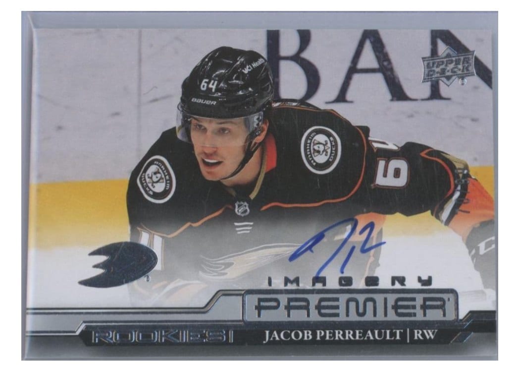 2022-23 Upper Deck Premier Premier Dynamic Imagery Autograph Rookies Jacob Perreault #PDAR-JP card