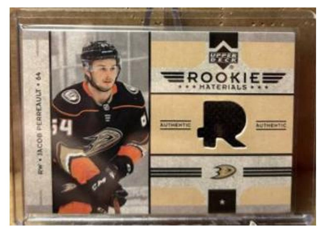 2022-23 Upper Deck Rookie Materials Retro Jacob Perreault #RT-JP card