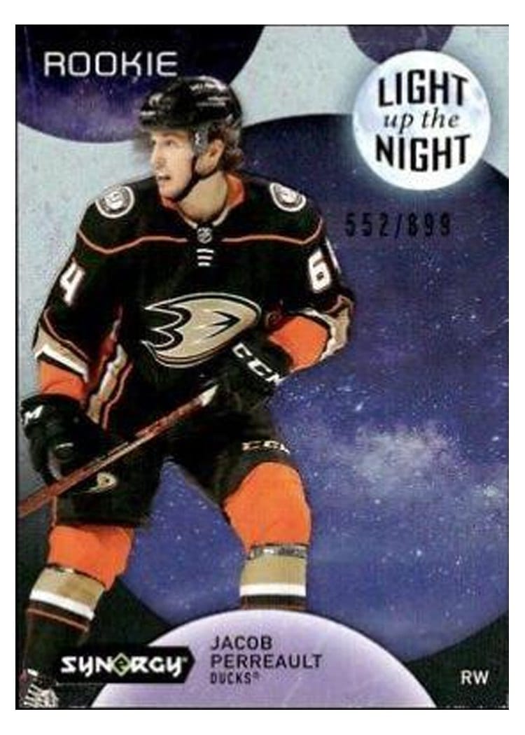 2022-23 Upper Deck Synergy Light Up The Night Rookies Jacob Perreault #LNR-JA card