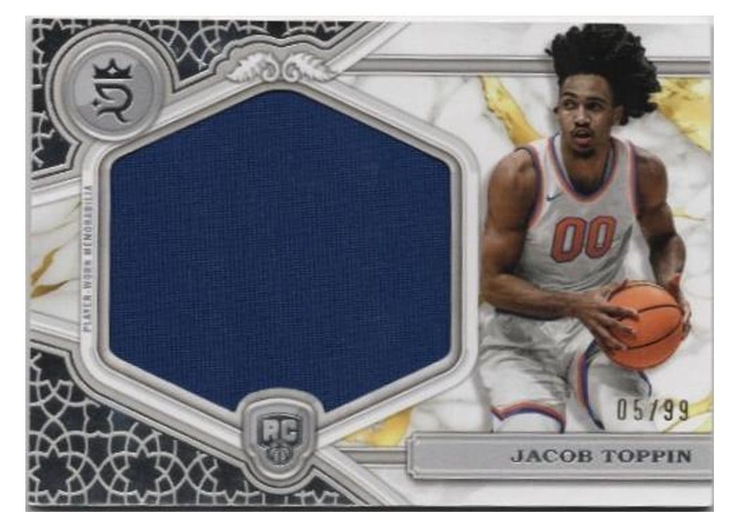 2023-24 Topps Royalty Rookie Jumbo Relics Jacob Toppin #RJR-JT card