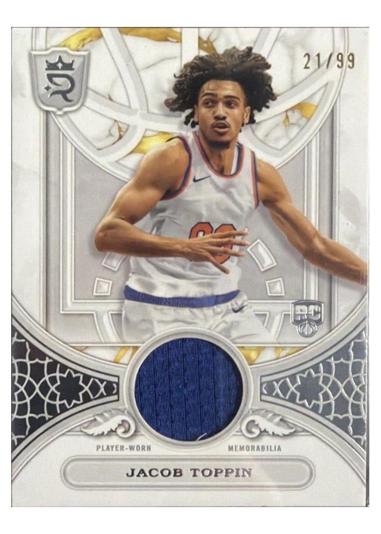 2023-24 Topps Royalty Round Ball Relics Jacob Toppin #RBR-JT card
