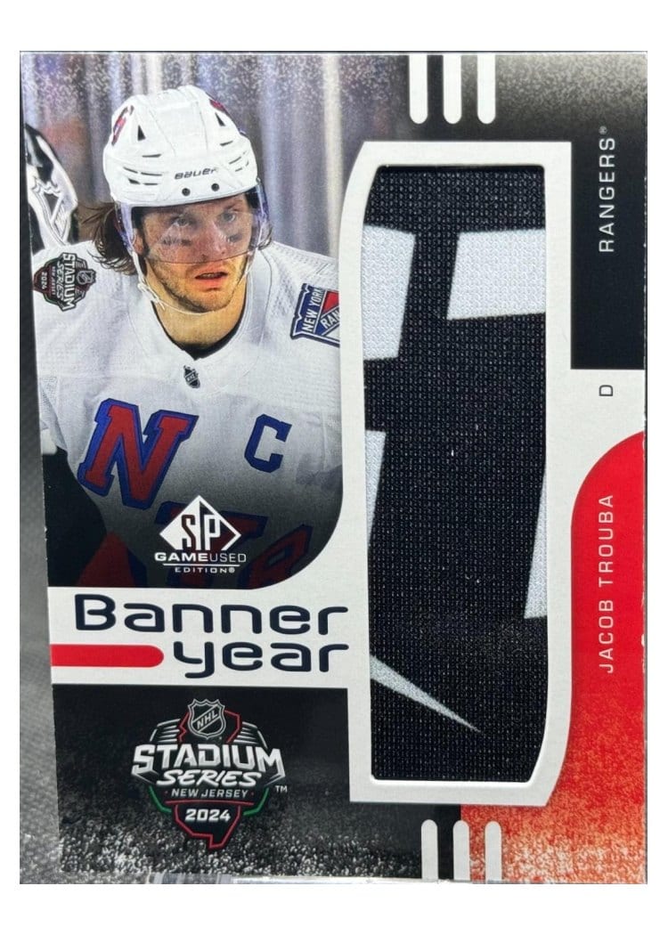 2024-25 SP Game Used 2024 Stadium Series Banner Year Relics Jacob Trouba #BYSS-JT card