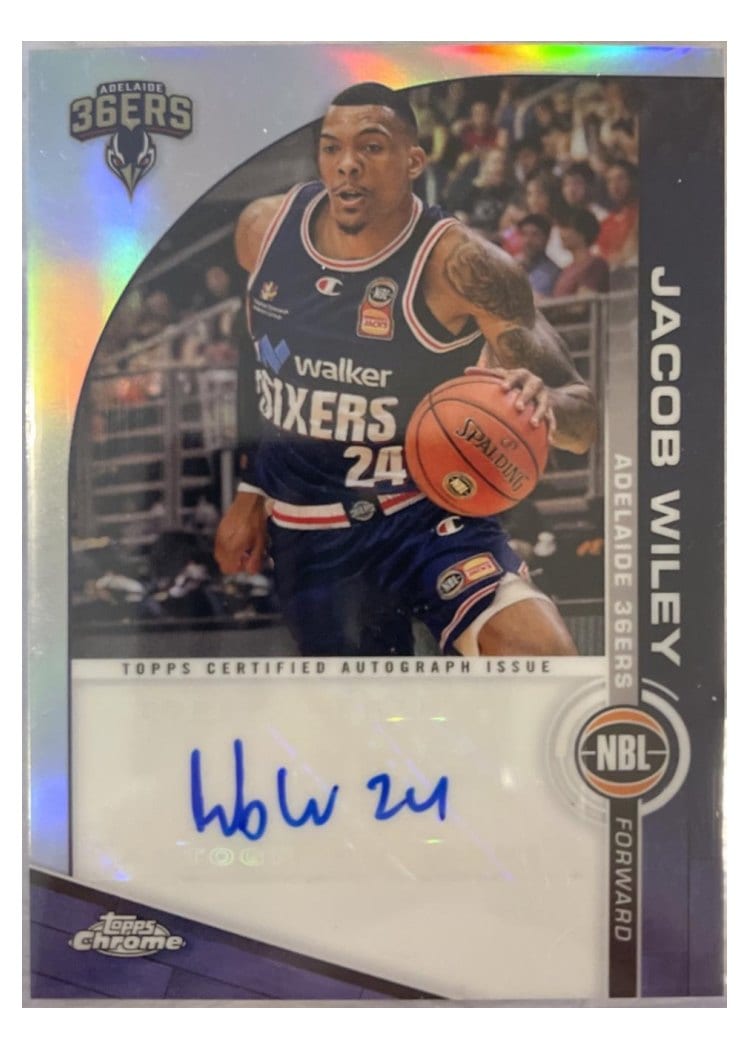2023-24 Topps Chrome NBL NBL Autographs Jacob Wiley #A-JWI card