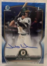 2023 Bowman Draft Chrome Prospect Autographs Jacob Wilson #CDA-JWI card