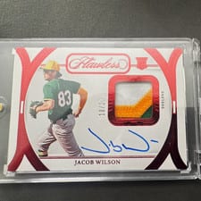 2024 Panini Flawless Draft Patch Autographs (Horizontal) Jacob Wilson #DPH-JW card