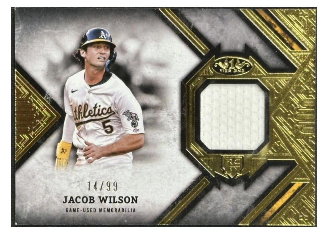 2025 Topps Tier One Rookie Relics Jacob Wilson #RR-JWI card