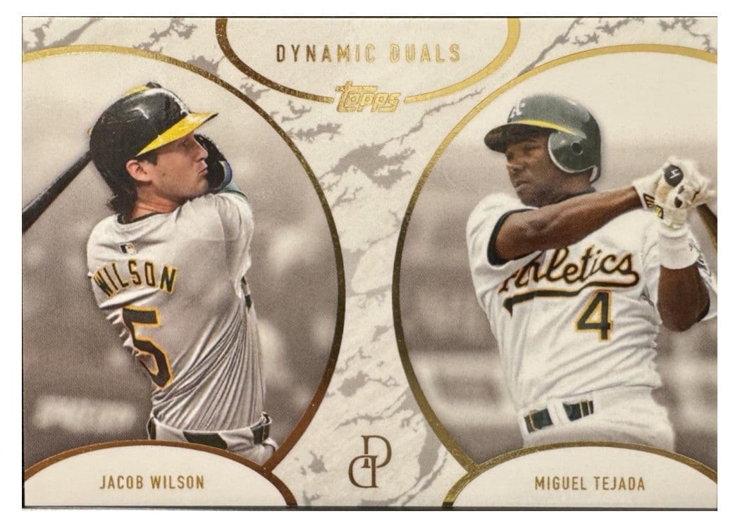 2025 Topps Dynamic Duals Base Set Jacob Wilson / Miguel Tejada #20 card