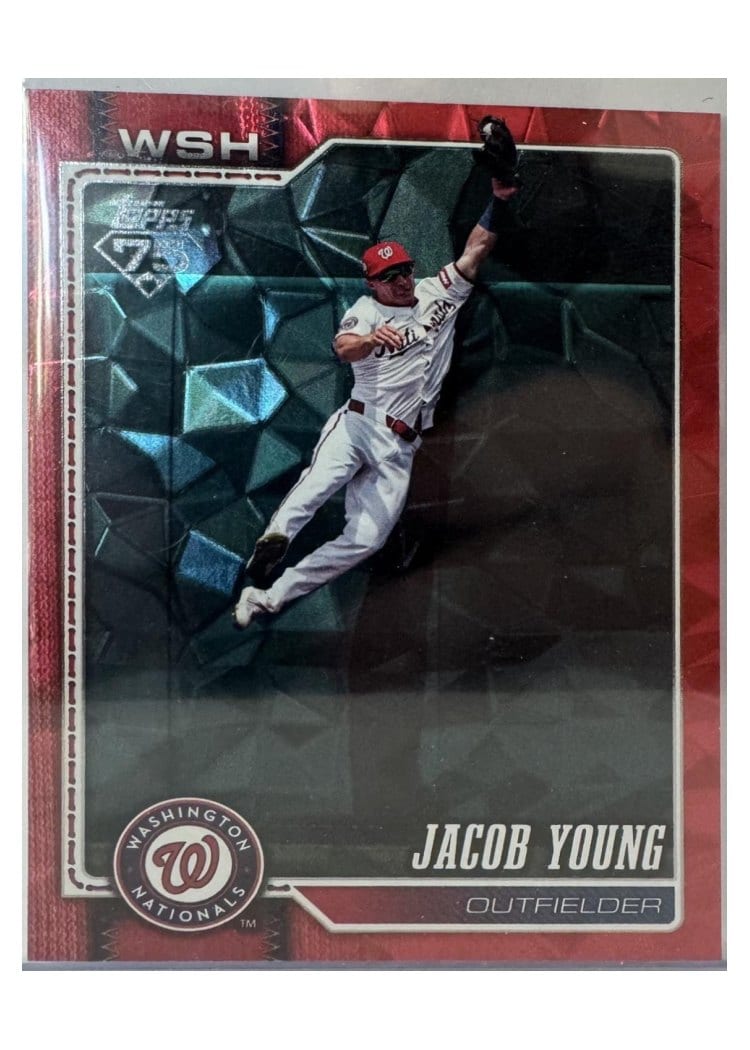 2026 Topps Base Set Jacob Young Red Diamante #210 card