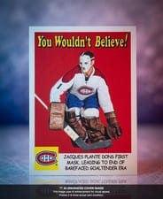 2024-25 Parkhurst Champions You Wouldn't Believe Jacques Plante #YB-8 card