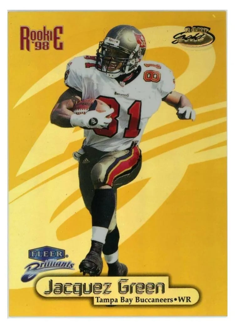 1998 Fleer Brilliants Jacquez Green #125TG card