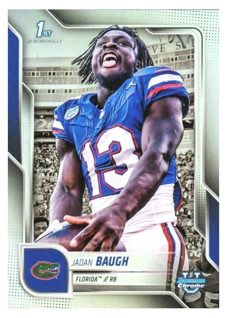 2025 Bowman University Chrome Base Image Variation Refractor Jadan Baugh #SP-19 card