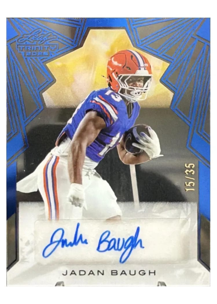 2025 Leaf Trinity Clear Autograph Jadan Baugh #CA-JB1 card
