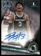 2023-24 Bowman University Chrome Bowman Chrome Prospects Autographs Jaden Akins #BCPA-JA card