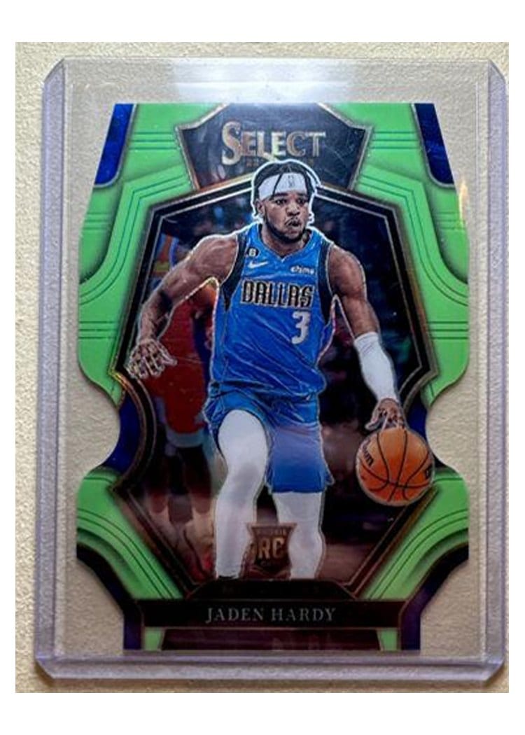 2022-23 Panini Select Base Set Jaden Hardy Light Green Die Cut Prizm #174 card