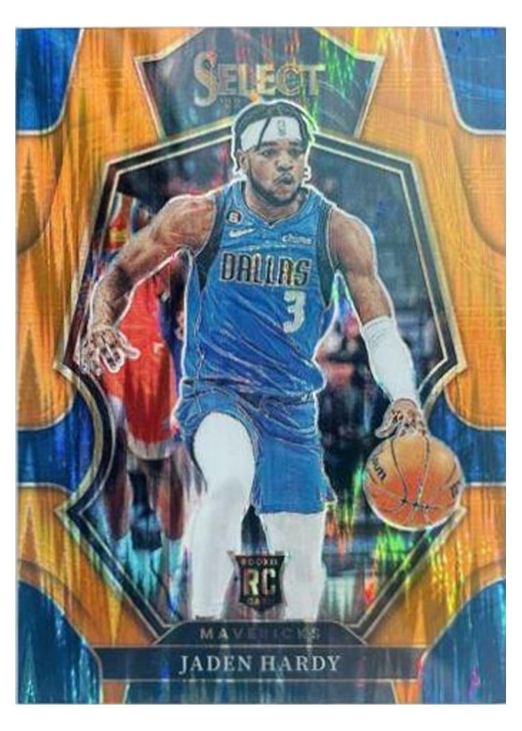 2022-23 Panini Select Base Set Jaden Hardy Orange Flash Prizm #174 card